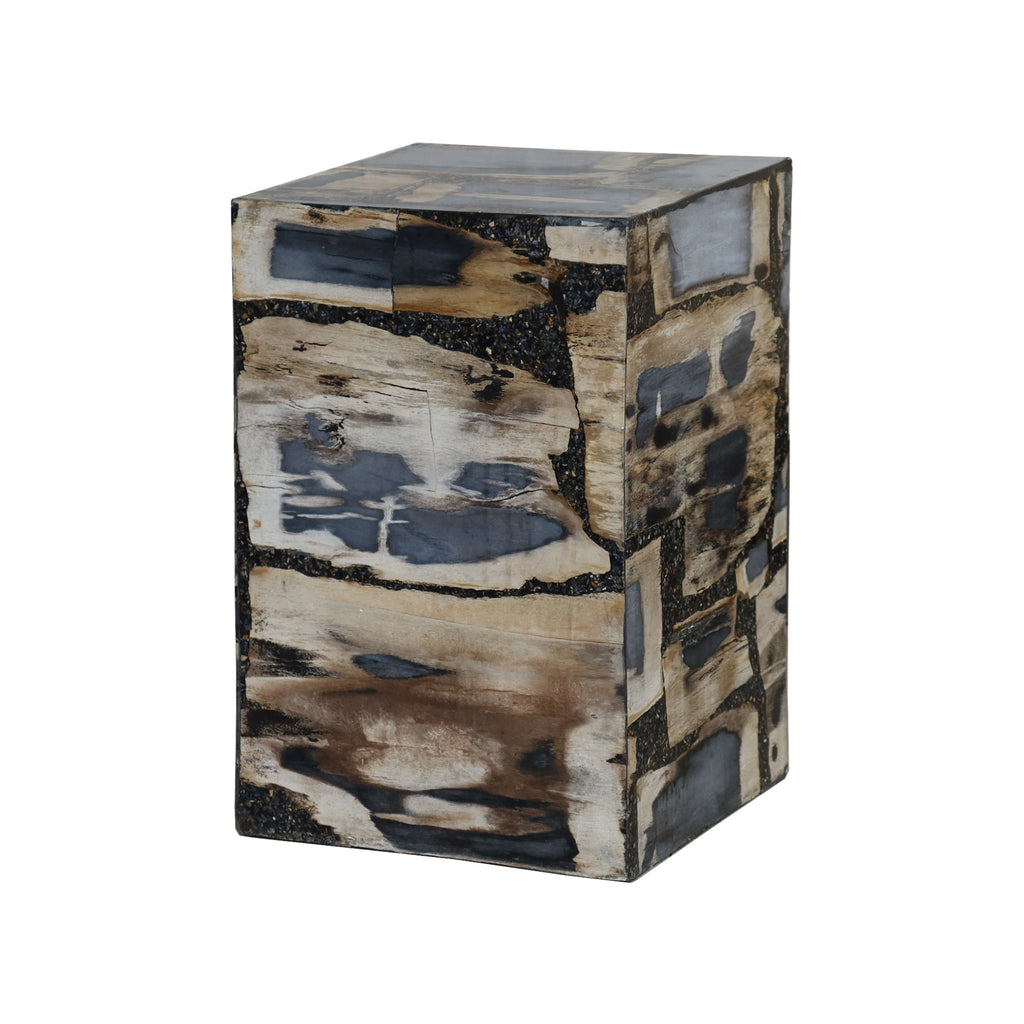 Petrified Wood Stool Square Design