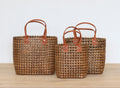 Handbag Woven Brown