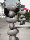 Stacked Stone Sculpture on Stand