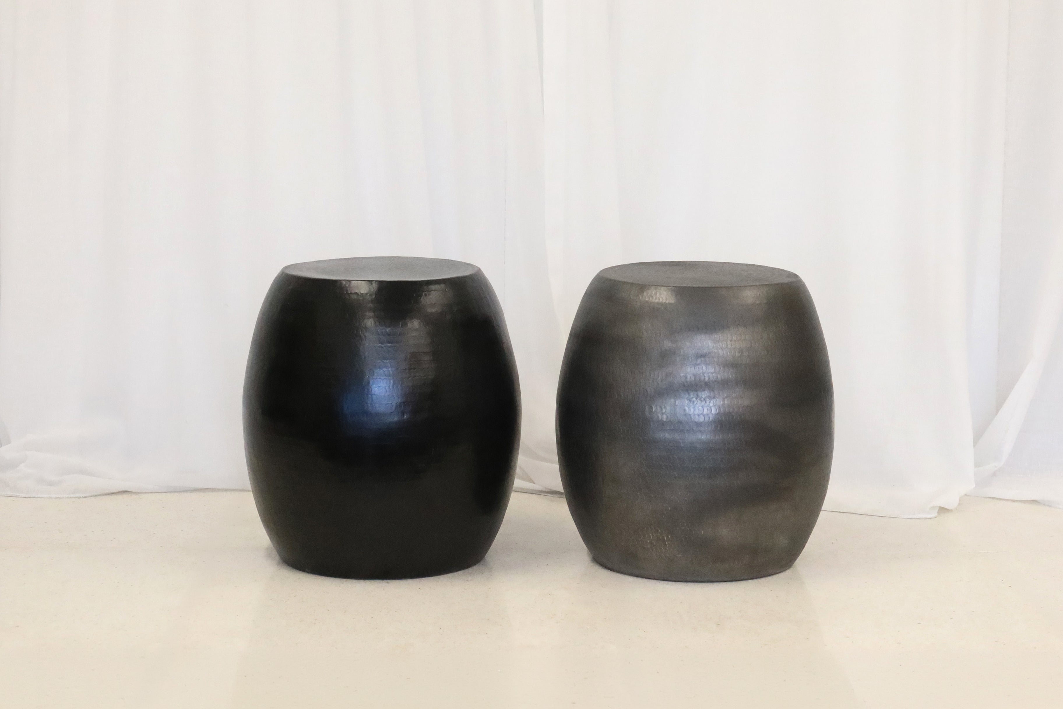 Stool Hammered Aluminium