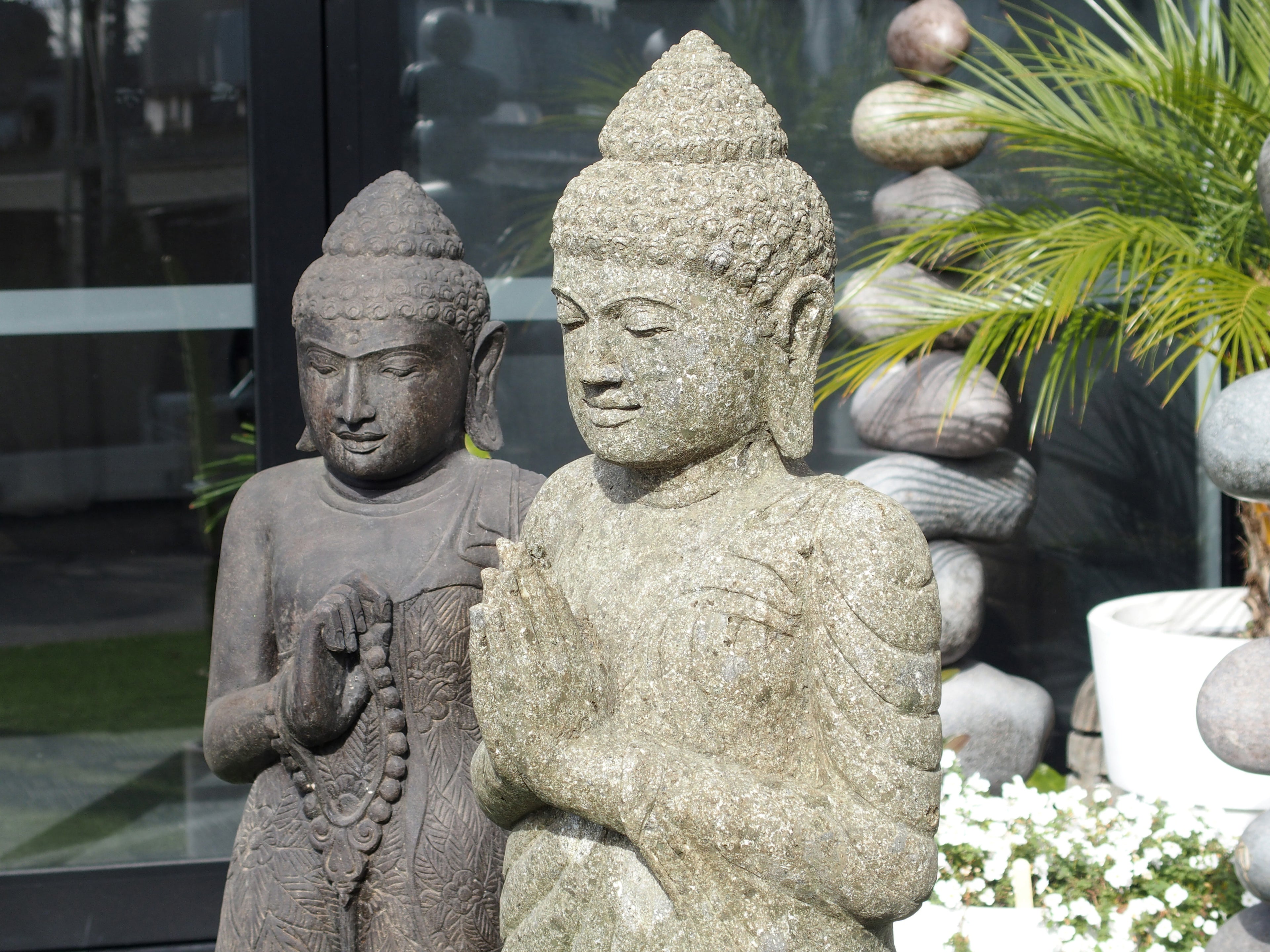 Buddha Standing Green Stone