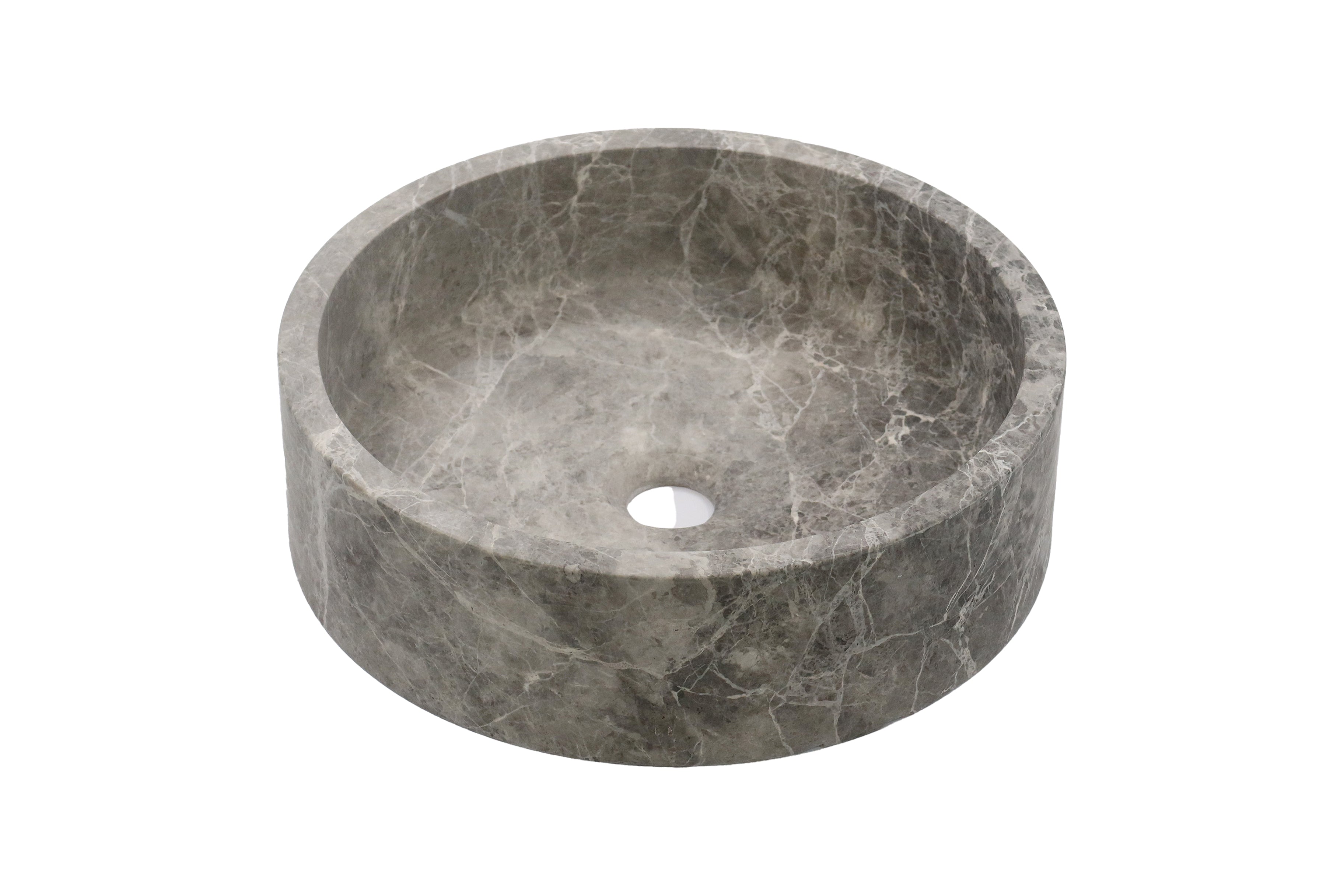 Tundra Limestone Honed Round Basin