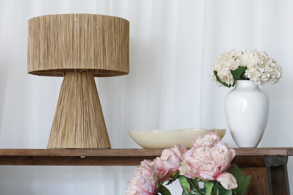 Lamp Rattan Shade & Base