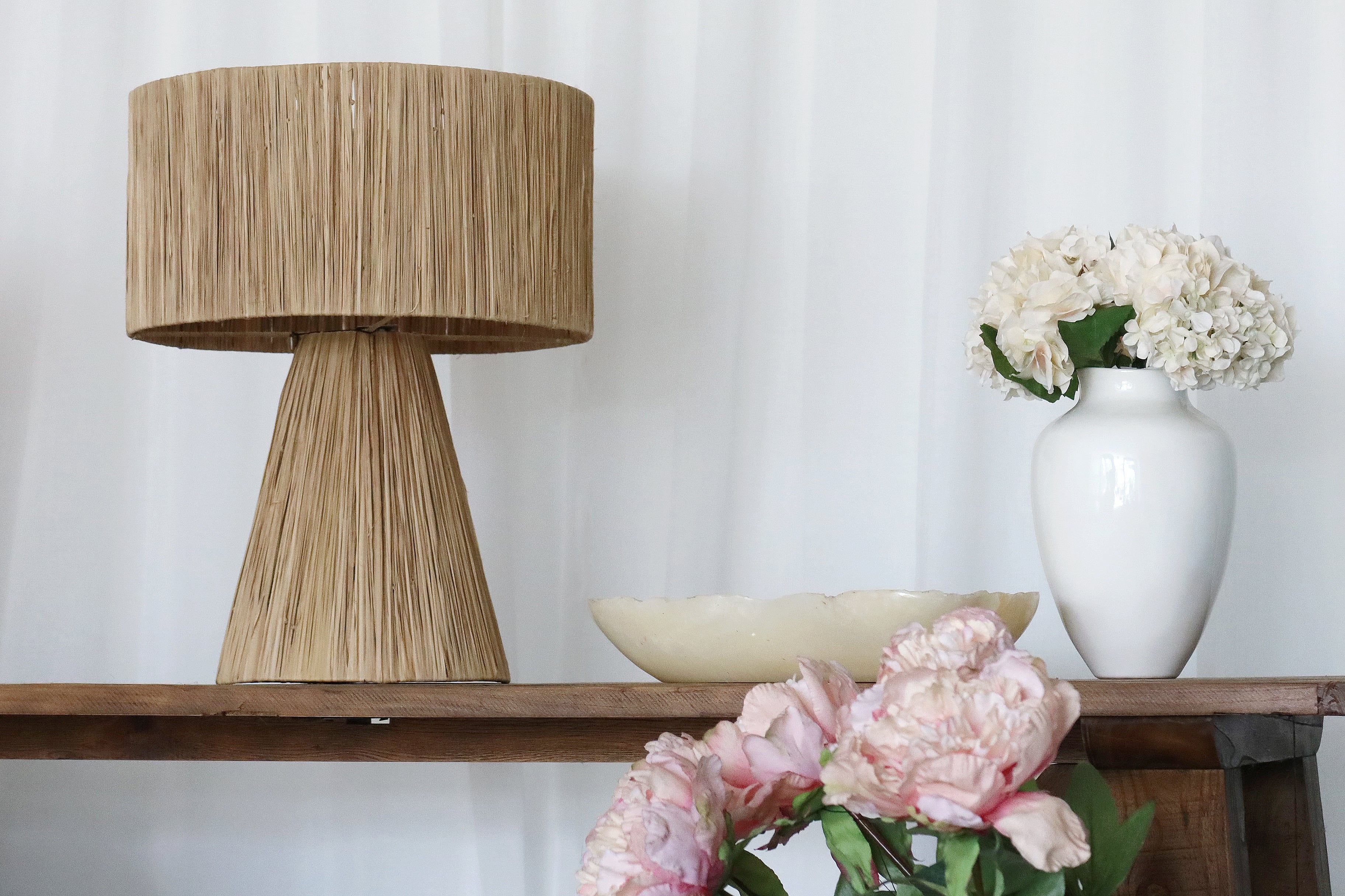 Lamp Rattan Shade & Base
