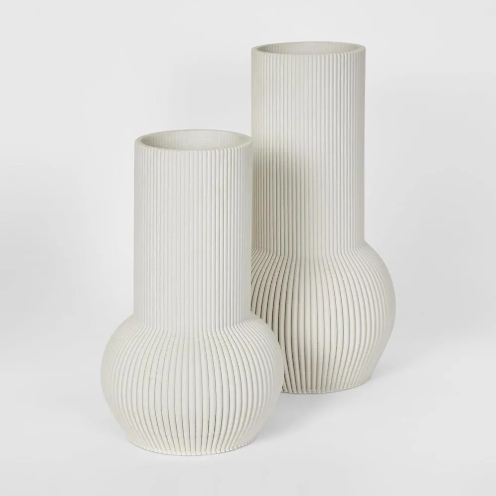 Vase Hend 3D White Large