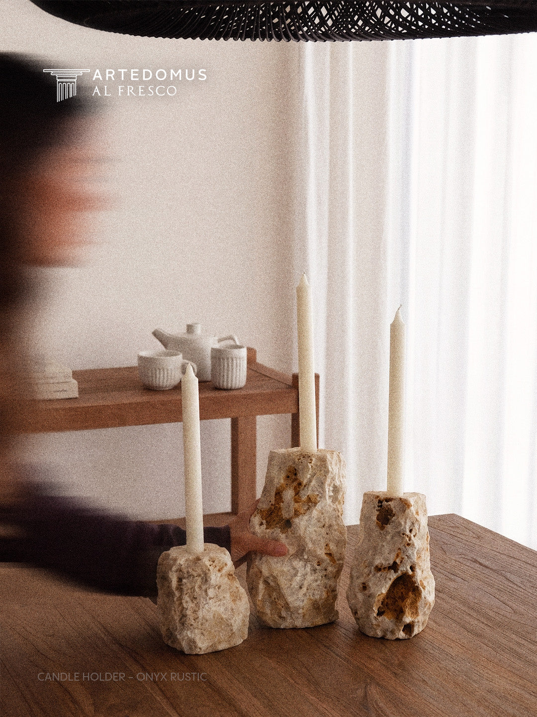 Onyx Rustic Candle Holder 300mm