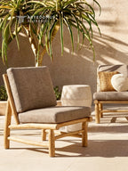 Ranting Bamboo Sofa with Mattress Cushion – Tom Ford Ivory