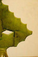 Candle Holder Glazed Green 250mm