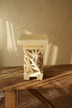 Carved Sandstone Pedestal – 450 mm