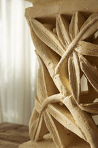 Carved Sandstone Pedestal – 450 mm