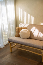 Ranting Bamboo Sofa with Mattress Cushion – Vienna Sand