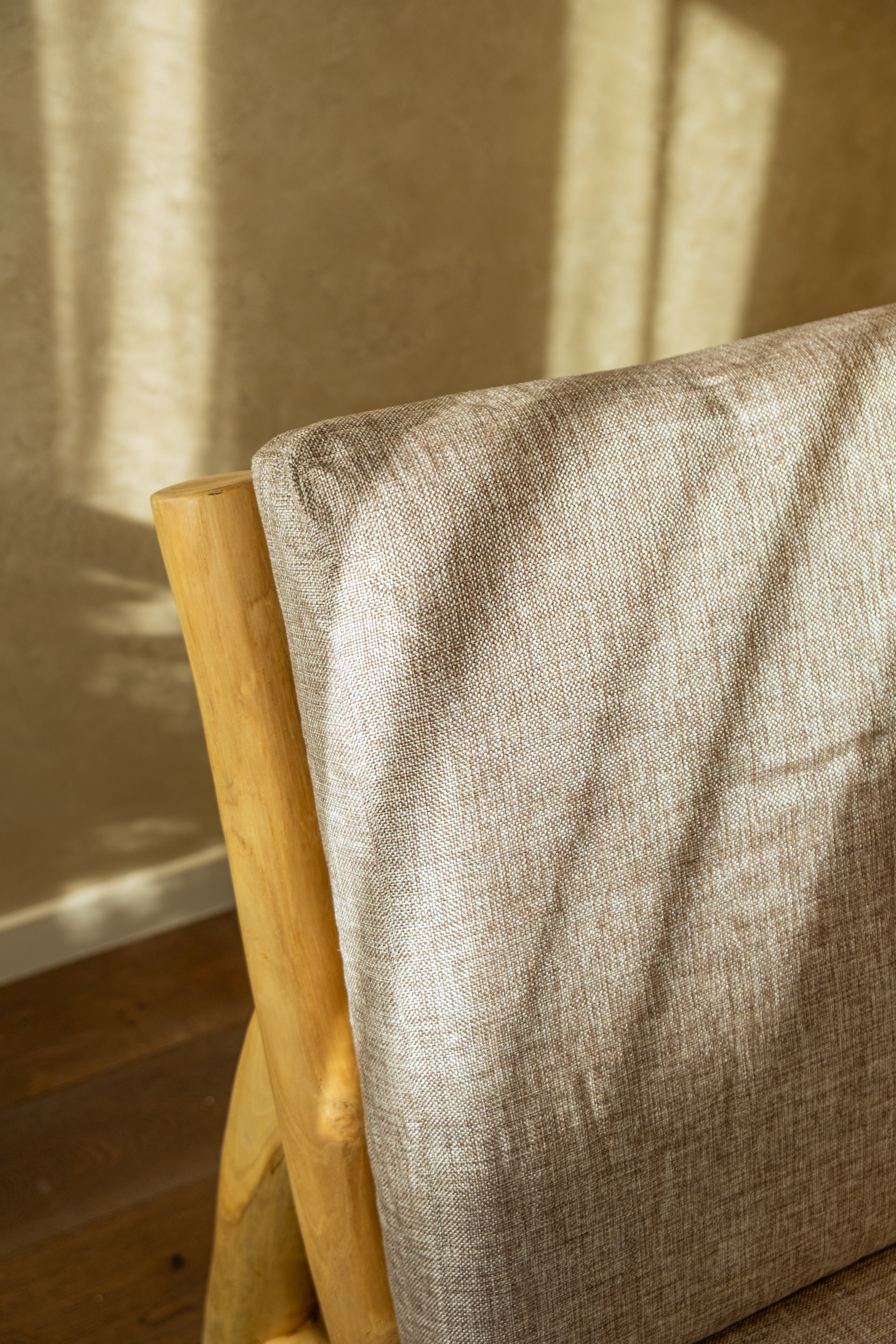 Ranting Bamboo Sofa with Mattress Cushion – Vienna Sand
