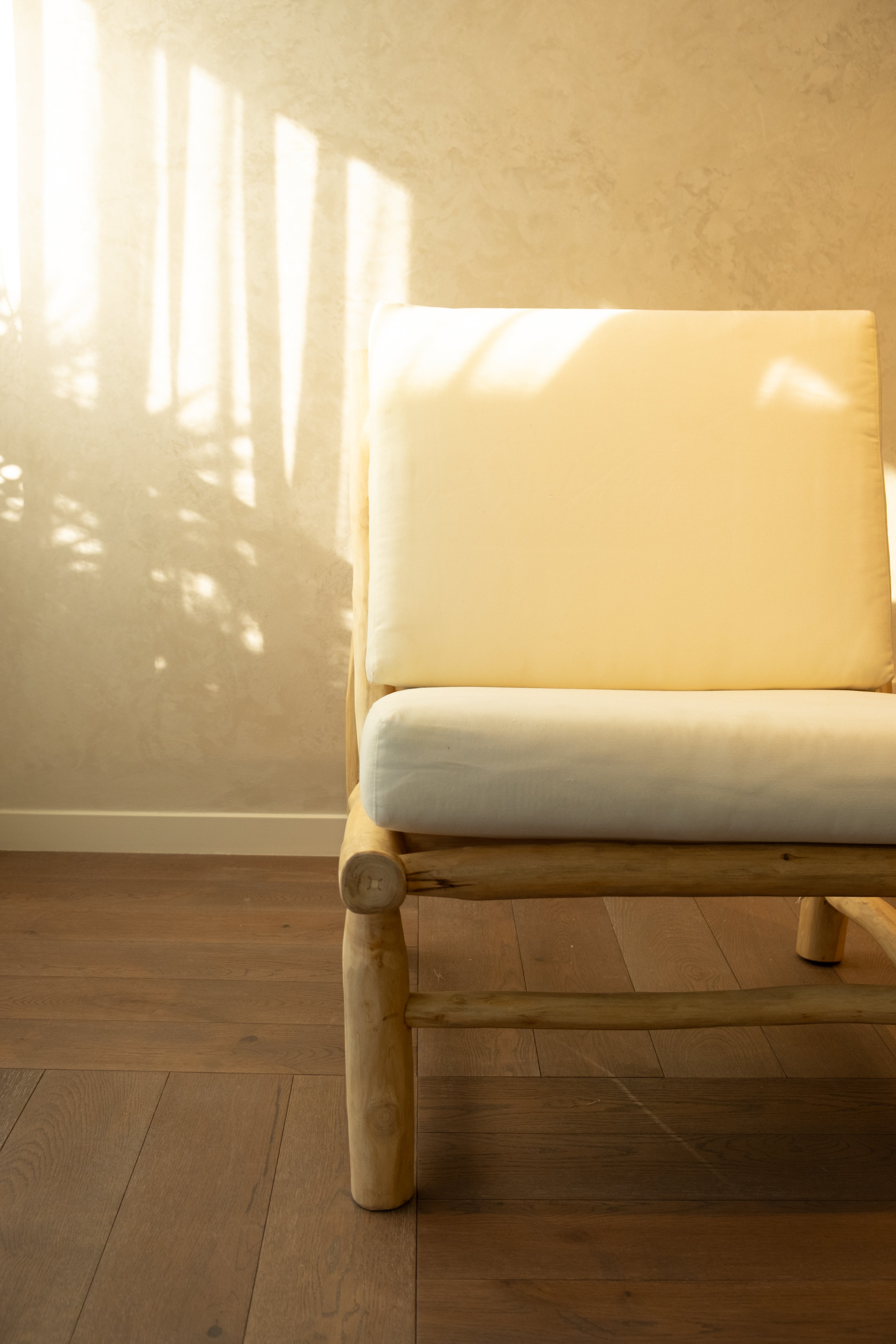 Ranting Bamboo Sofa with Mattress Cushion – Tom Ford Ivory