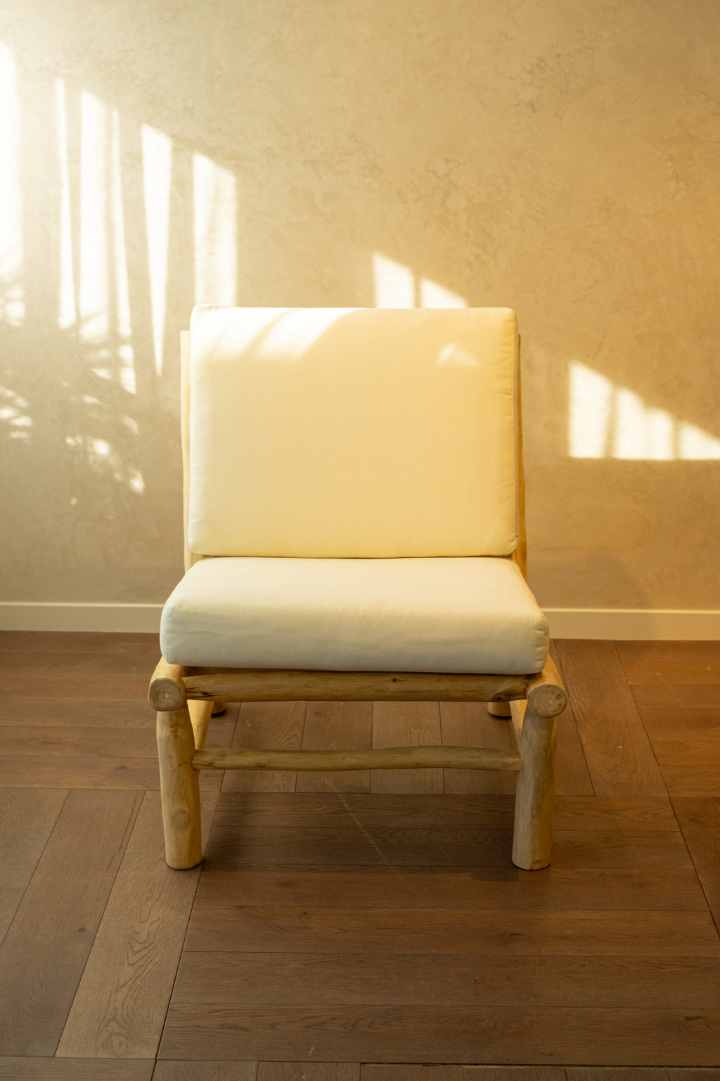 Ranting Bamboo Sofa with Mattress Cushion – Tom Ford Ivory