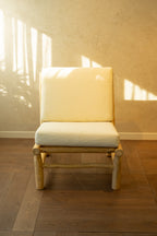 Ranting Bamboo Sofa with Mattress Cushion – Tom Ford Ivory