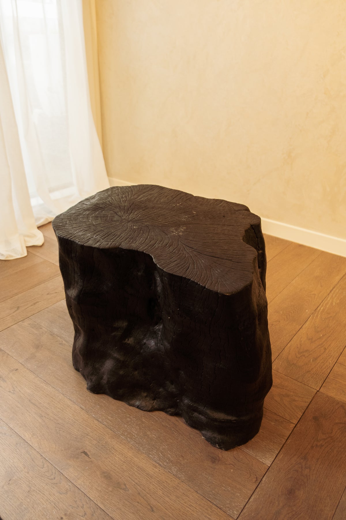 Coffee Table Timber Burnt Finish