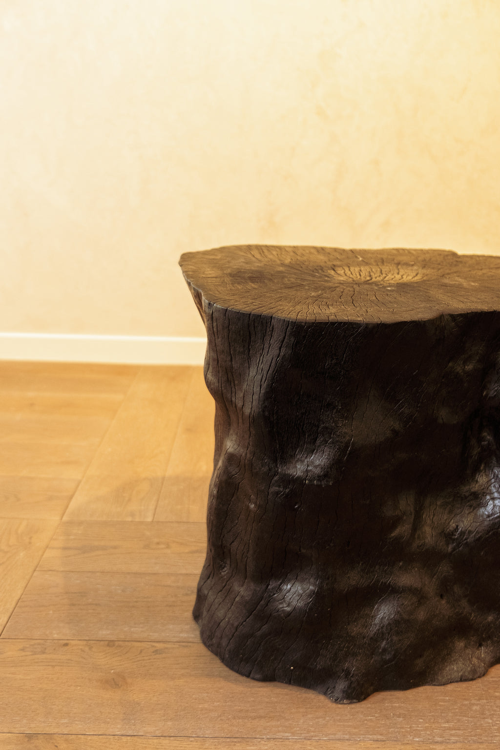 Coffee Table Timber Burnt Finish