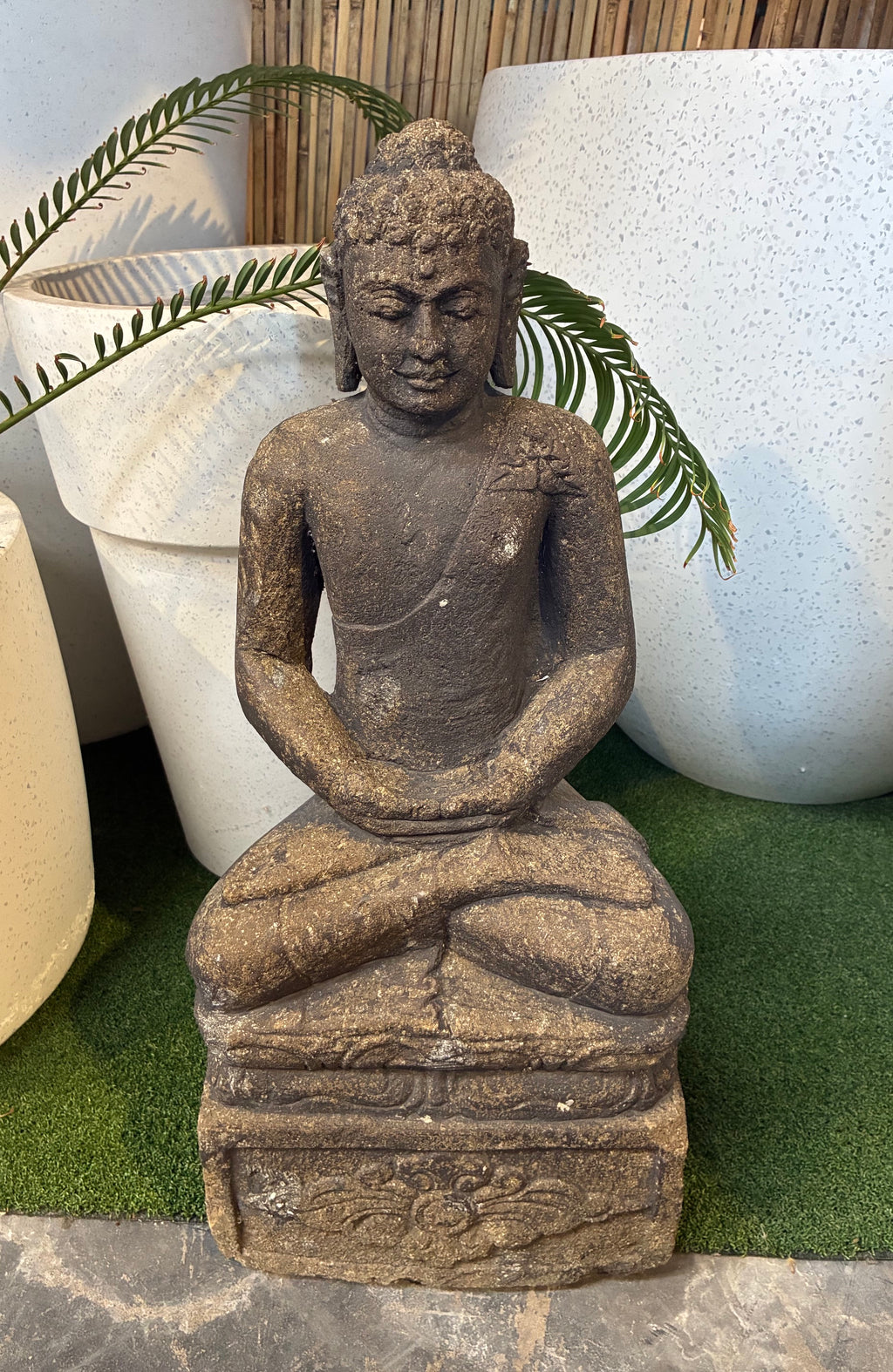 Buddha Sitting Green Stone