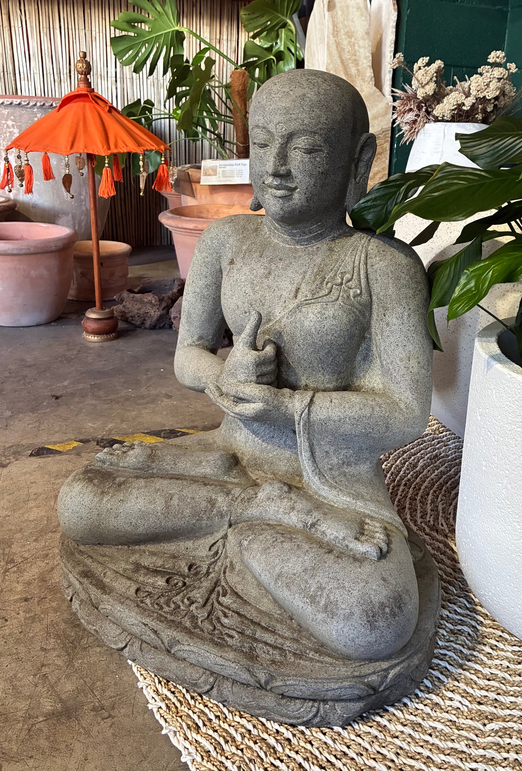 Buddha Sitting Lava Stone