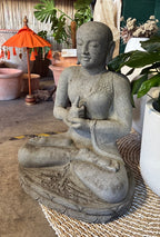 Buddha Sitting Lava Stone