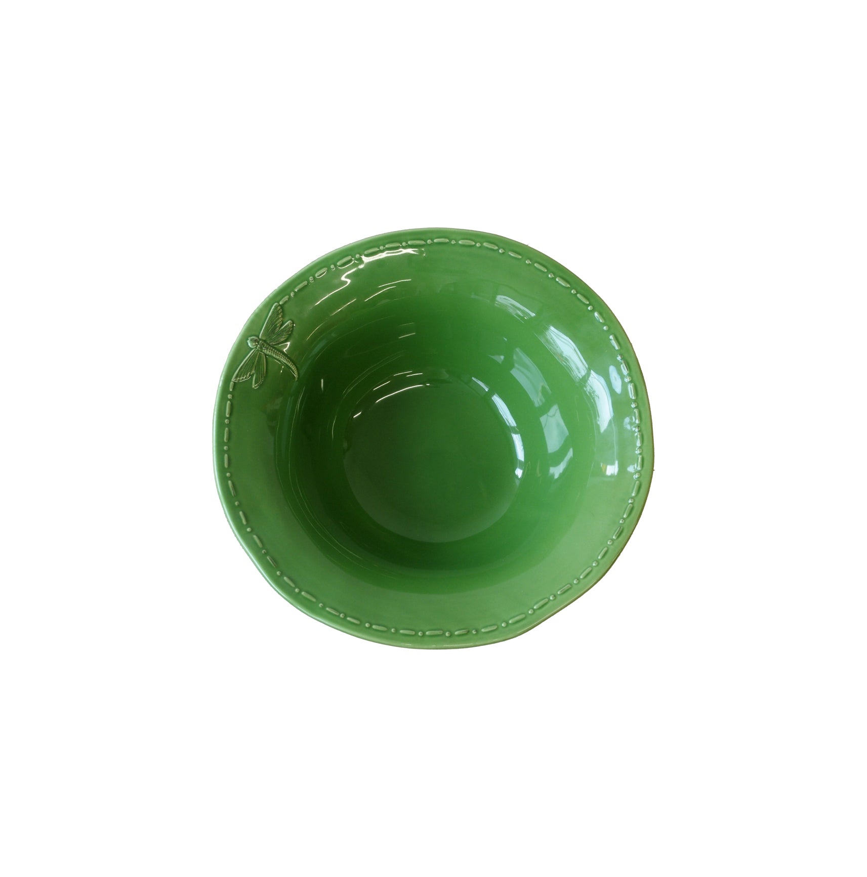 Dragonfly Salad Bowl Green