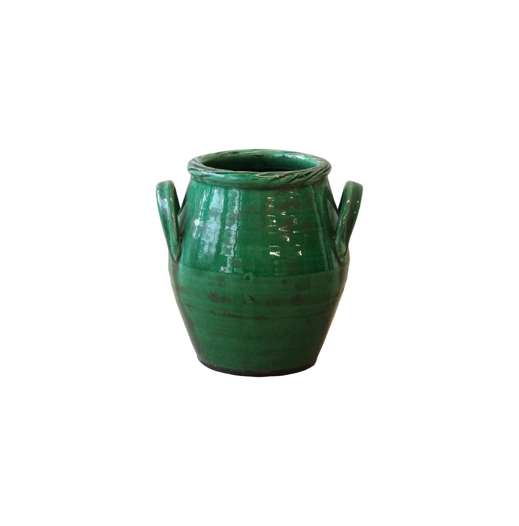 Urn Roman Aged Green Small