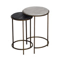 Side Table with Carrara & Nero Giallo top