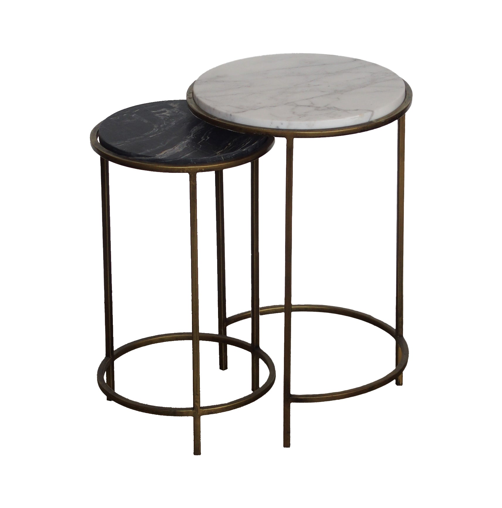 Side Table with Carrara & Nero Giallo top
