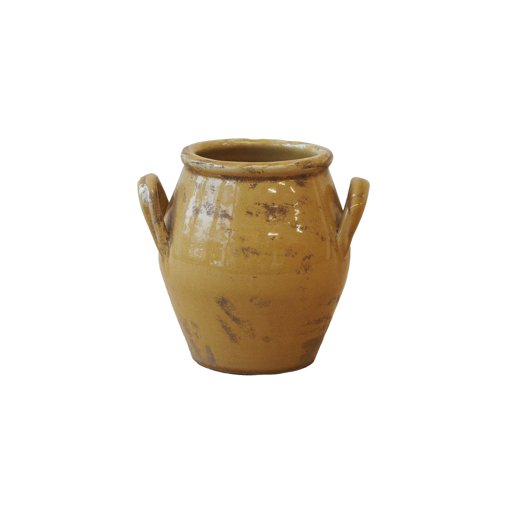 Urn Roman Aged Yellow Large