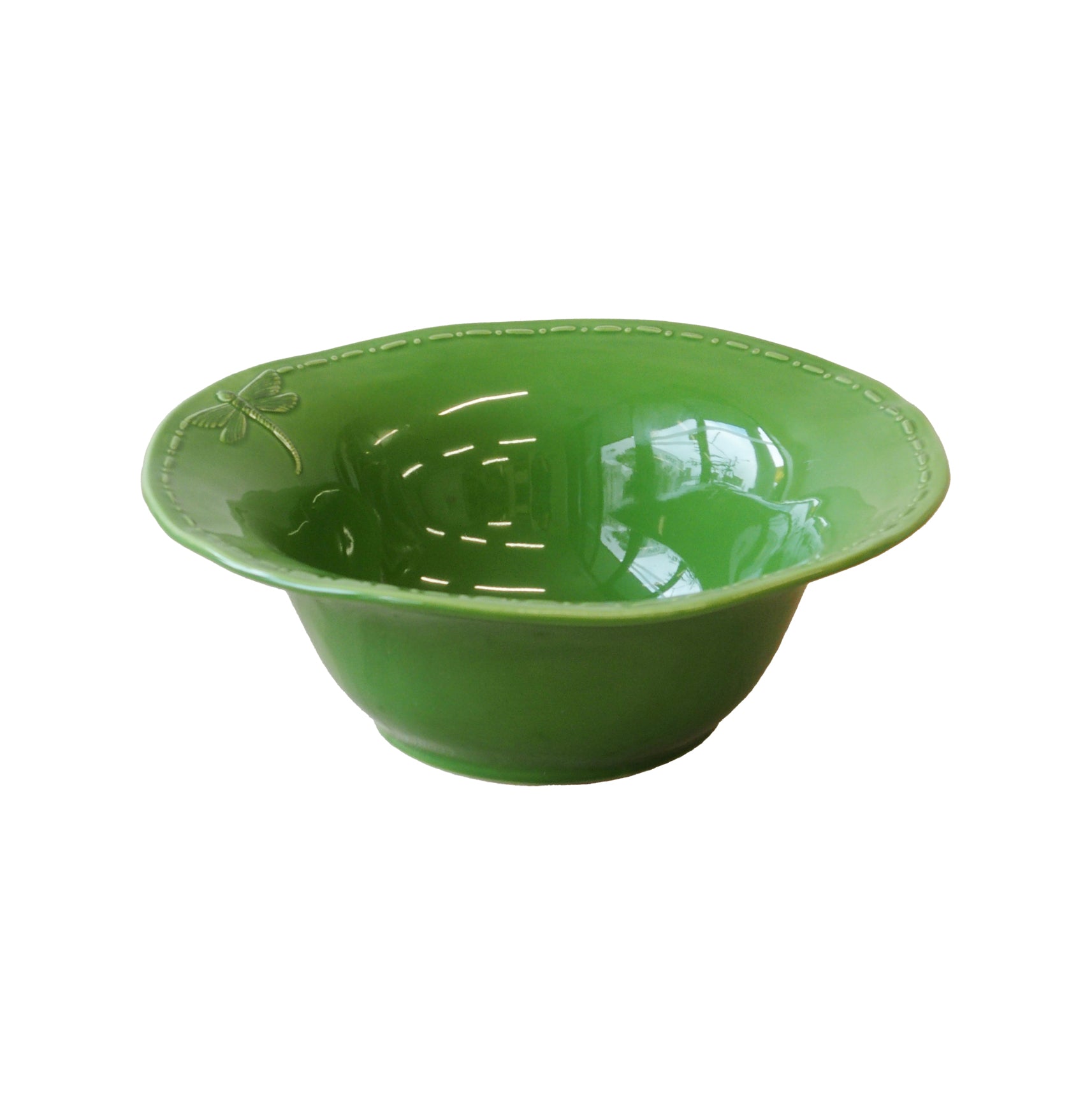 Dragonfly Salad Bowl Green