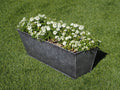 Galvanised Rectangle Planter with Antique Finish
