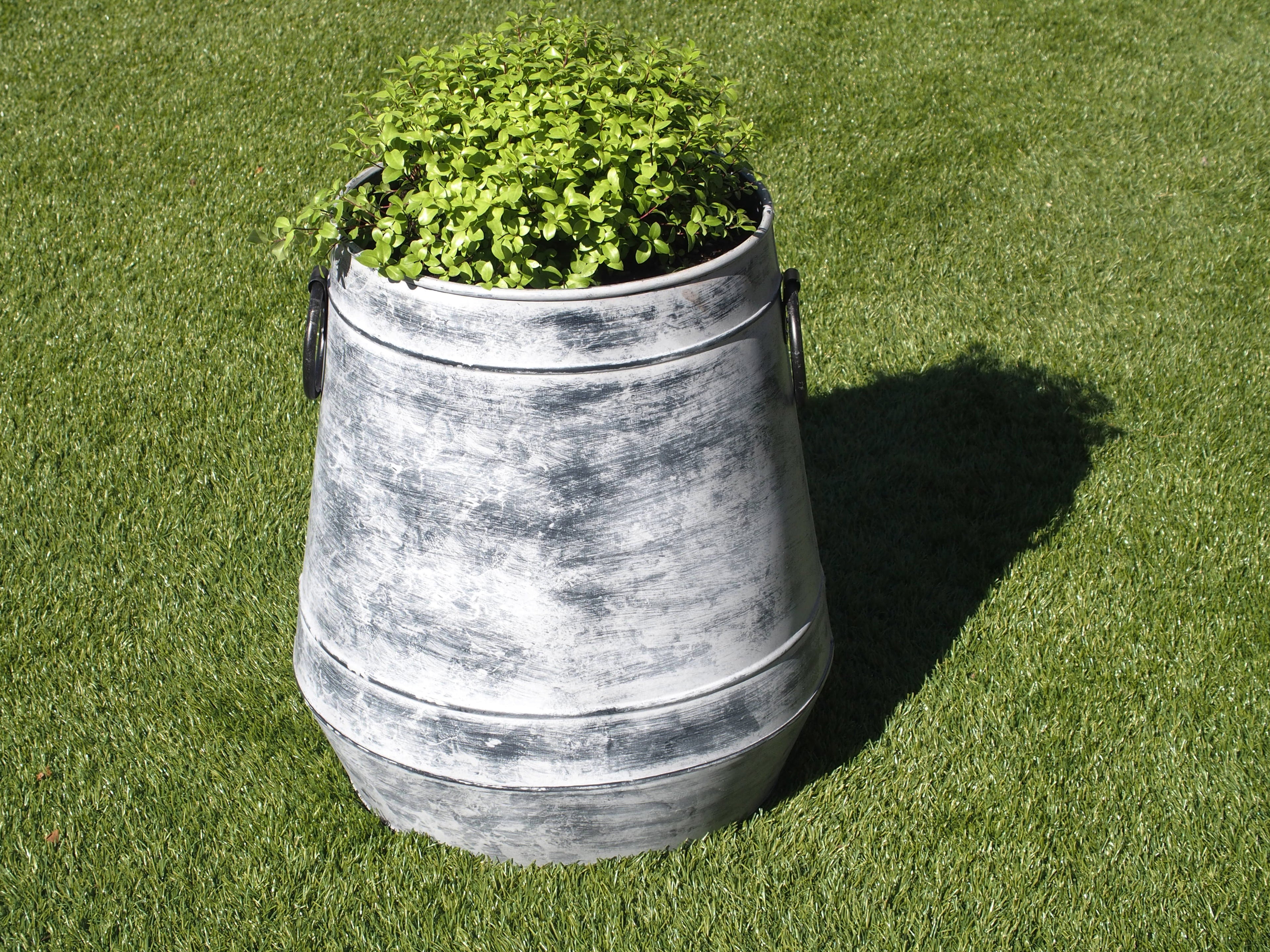 Galvanised Drum Planter with Handles (3 sizes)