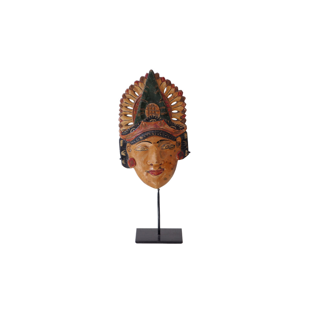 Java Mask Painted on Stand