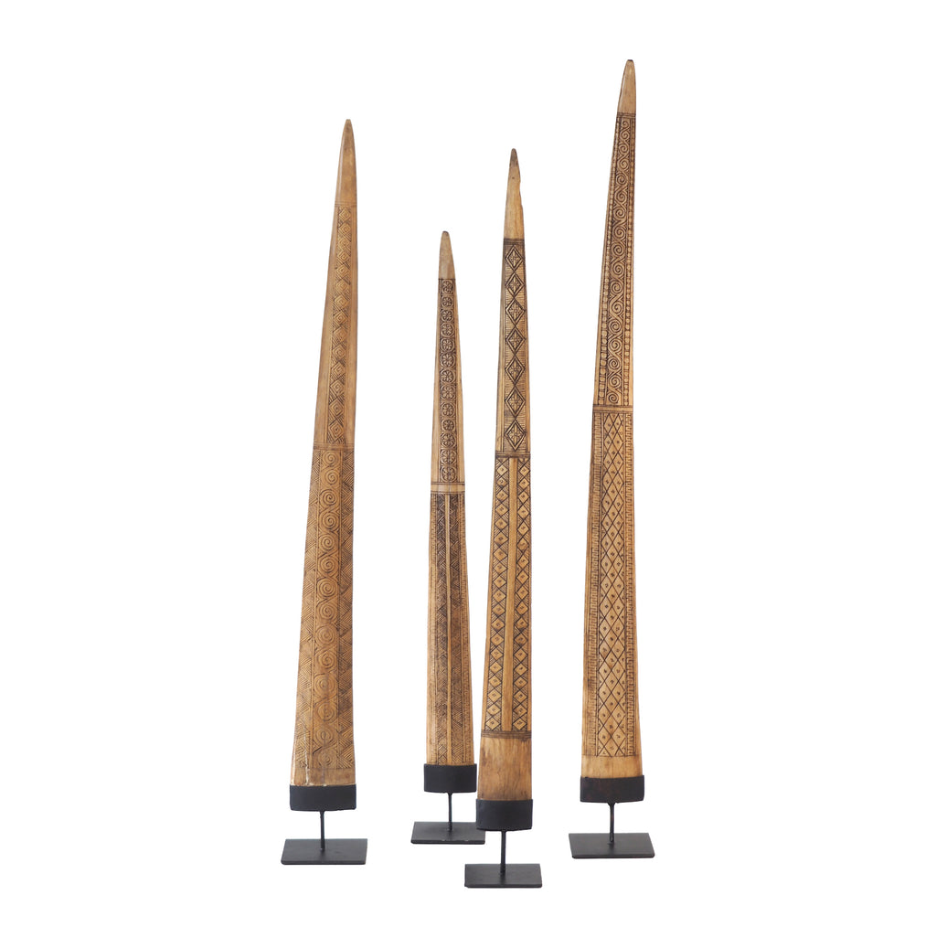 Fish Tooth Carving on Stand